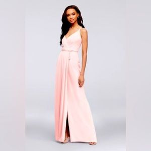 Never Worn Long Georgette Bridesmaid Wrap Dress